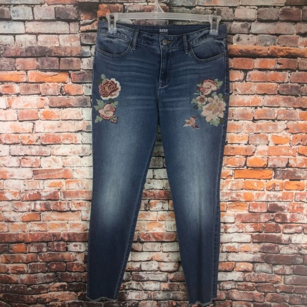 A.N.A floral embroidered jegging jeans sz 10